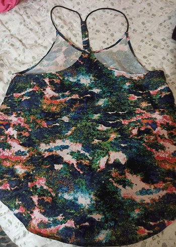 38 Beden H&M Çok Renkli Batik Desenli bluz