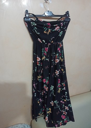 Çiçek Desenli Bohem Uzun Tulum - Görsel 3