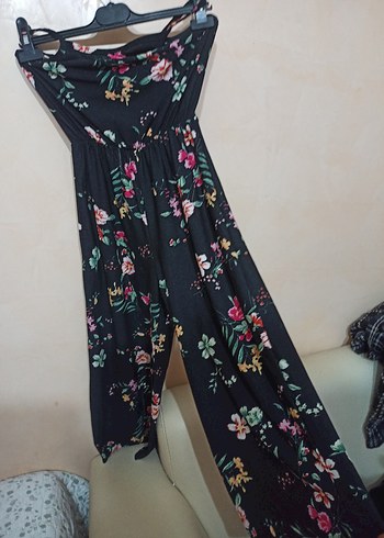 Çiçek Desenli Bohem Uzun Tulum - Görsel 2