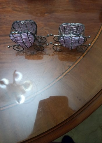 Mor İşlemeli Boncuklu süs - Görsel 3