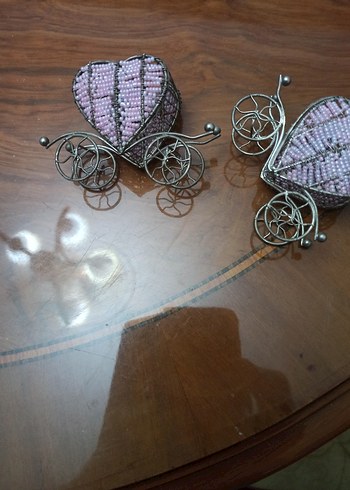 Mor İşlemeli Boncuklu süs - Görsel 2