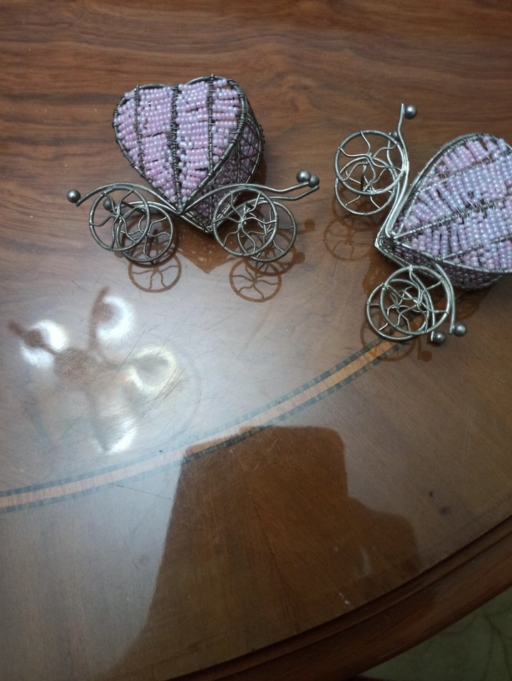 Mor İşlemeli Boncuklu süs - Görsel 2