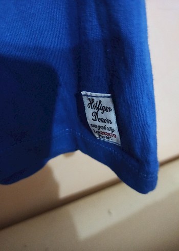 Tommy Hilfiger Mavi Denim Tişört - Görsel 3