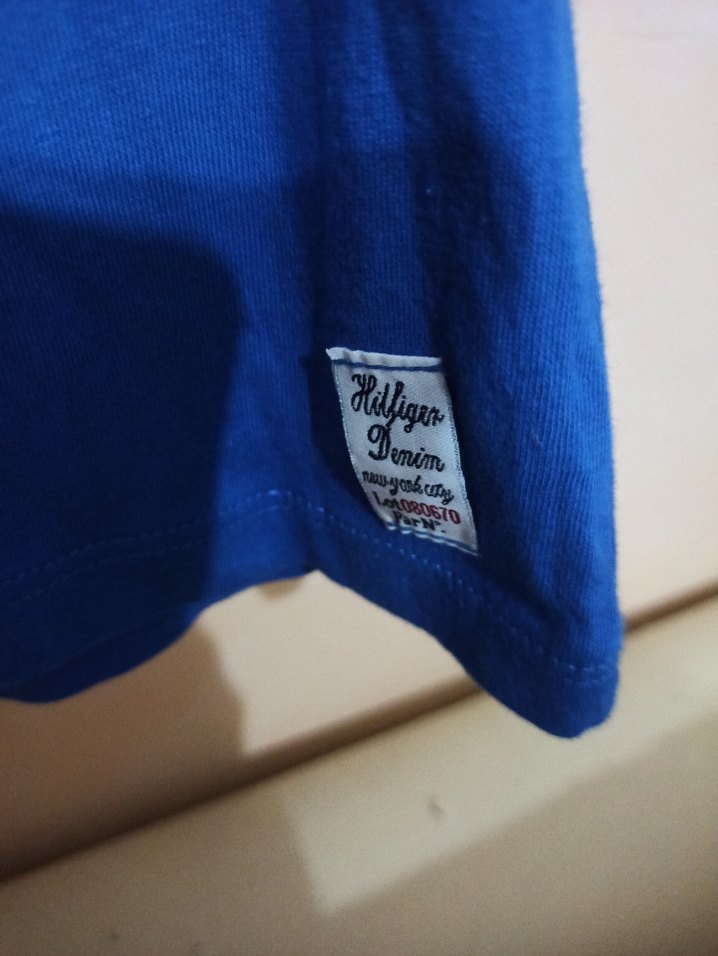 Tommy Hilfiger Mavi Denim Tişört - Görsel 3