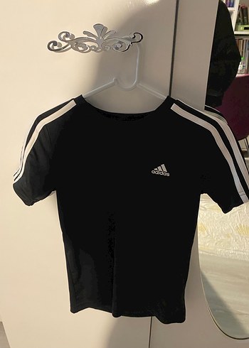 Unisex Siyah Kısa Kollu Adidas Tişört - Görsel 2