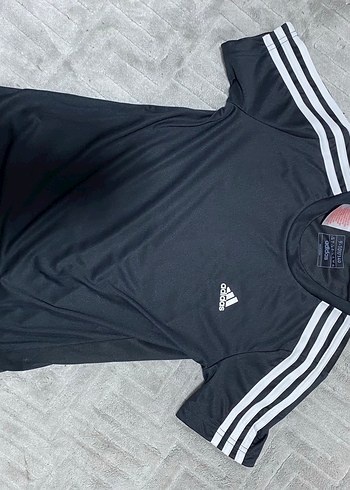 Unisex Siyah Kısa Kollu Adidas Tişört - Görsel 7