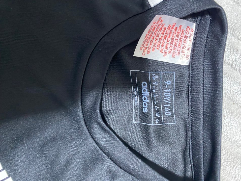 Unisex Siyah Kısa Kollu Adidas Tişört - Görsel 5