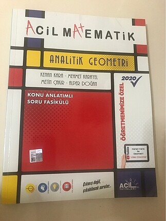 Acil yayınları analitik geometri konu anlatımlı soru fasikülü