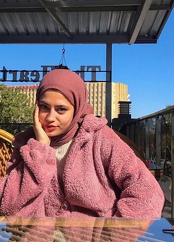 Pembe peluş ceket