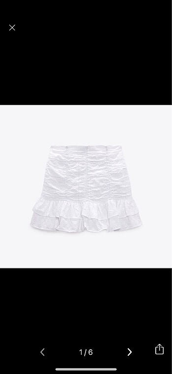 Zara fisto işlemeli mini etek