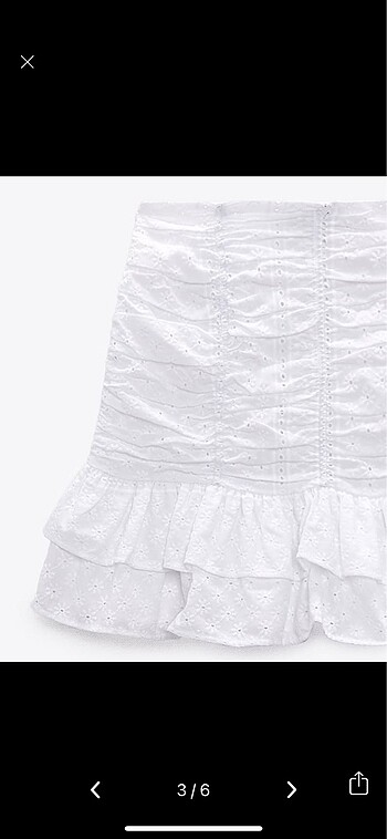 Zara Zara fisto işlemeli mini etek