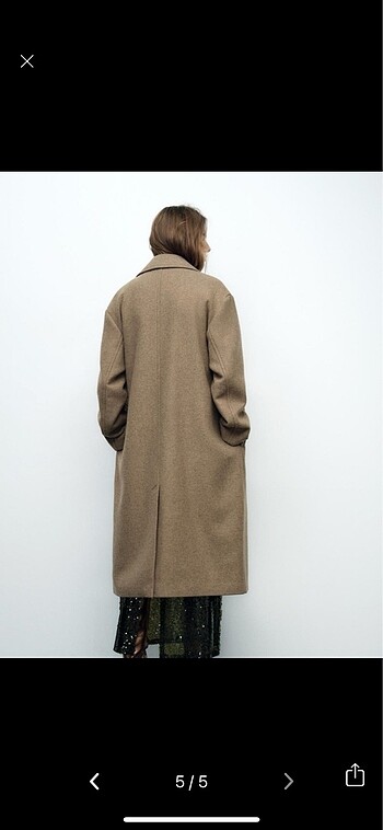 xs Beden kahverengi Renk Zara oversize kaban