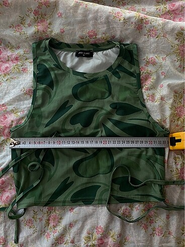 m Beden yeşil Renk Fairycore Yeşil Crop Top