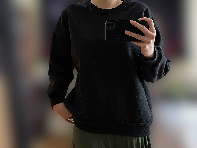 Siyah Oversize Sweatshirt