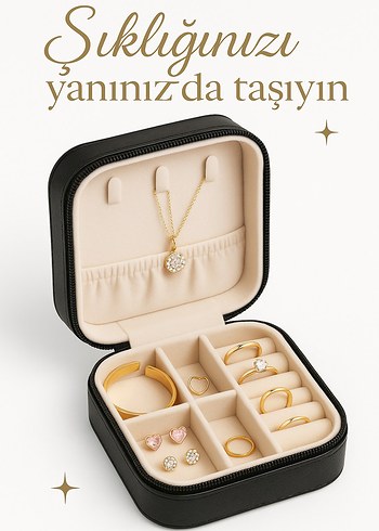 Beden Renk Şık Seyahat Tipi Takı Kutusu Organizer