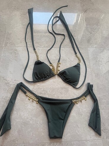 m Beden haki Renk Bikini takım