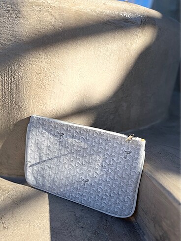 Goyard clutch çanta + toz torbalı BEYAZ