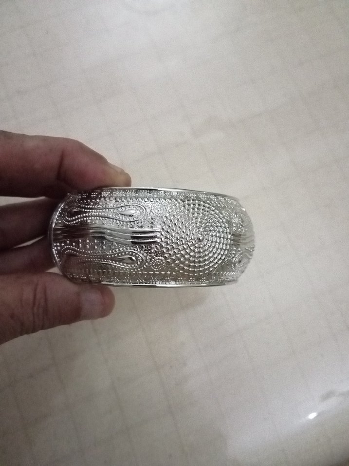 vintage çelik Bileklik - Görsel 3