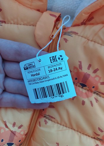 Civil Kapüşonlu Turuncu Erkek Çocuk Yelek