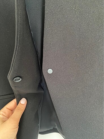 m Beden siyah Renk Mango Fit kesim krep blazer