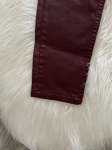 xs Beden bordo Renk Zara Mumlu Jean