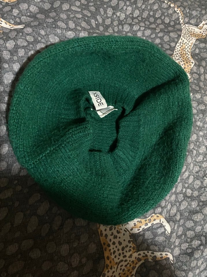 Kadın Yeşil Örgü Bere - Görsel 2
