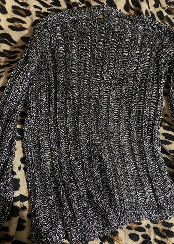 Gri Örgü Kadın Kazak - Görsel 3