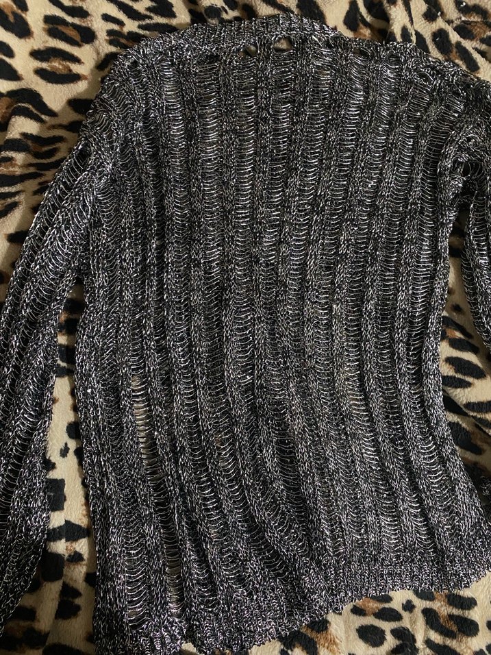 Gri Örgü Kadın Kazak - Görsel 3