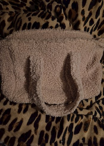 Beyaz Peluş Kadın Çanta - Görsel 2