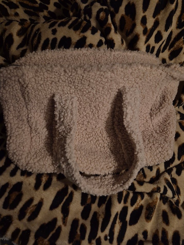 Beyaz Peluş Kadın Çanta - Görsel 2