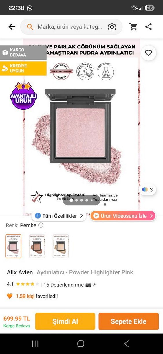 Alix Avien Paris Powder Highlighter - Görsel 5