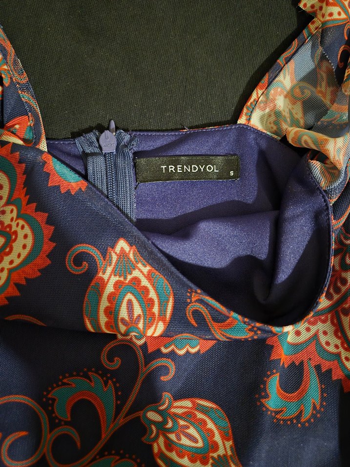 Çok Renkli Bohem Elbise - Görsel 3