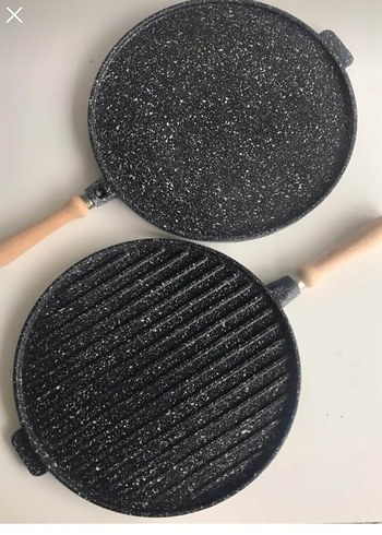 Gri Yuvarlak Izgara Tava - Görsel 2