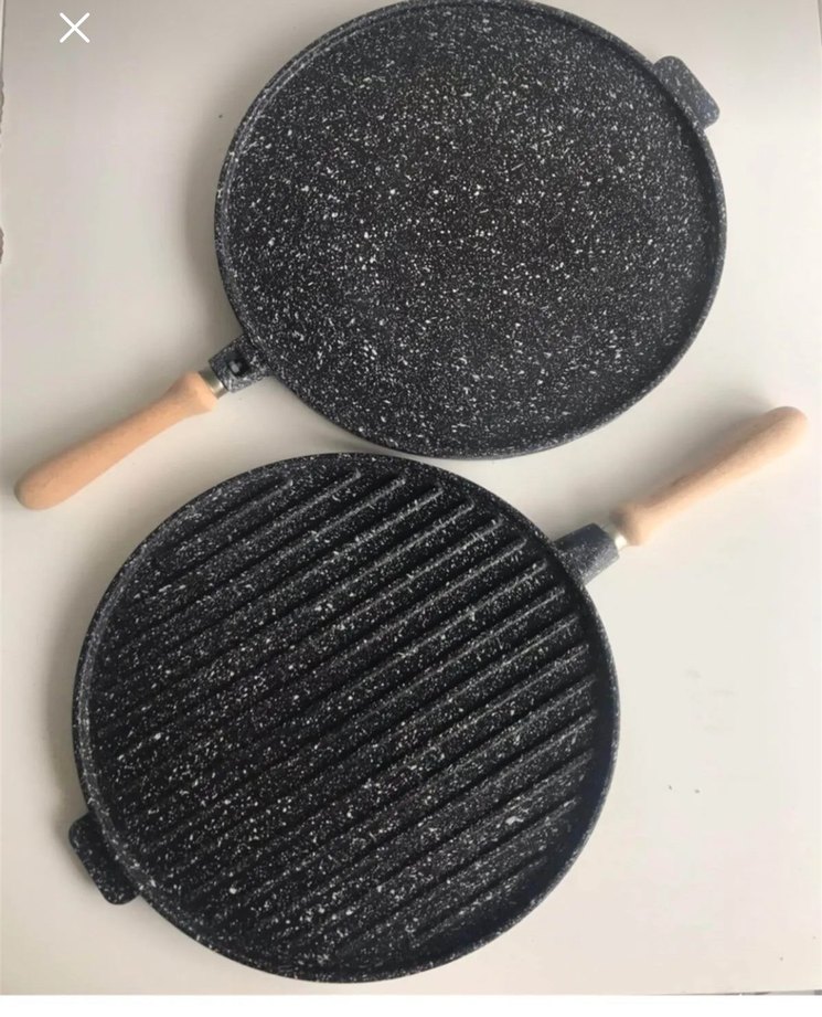 Gri Yuvarlak Izgara Tava - Görsel 2