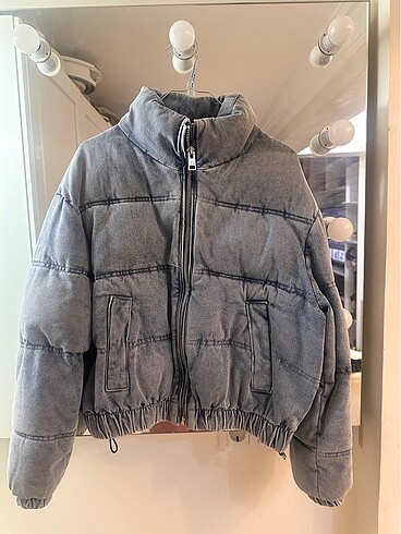 s Beden mavi Renk Bershka kot mont