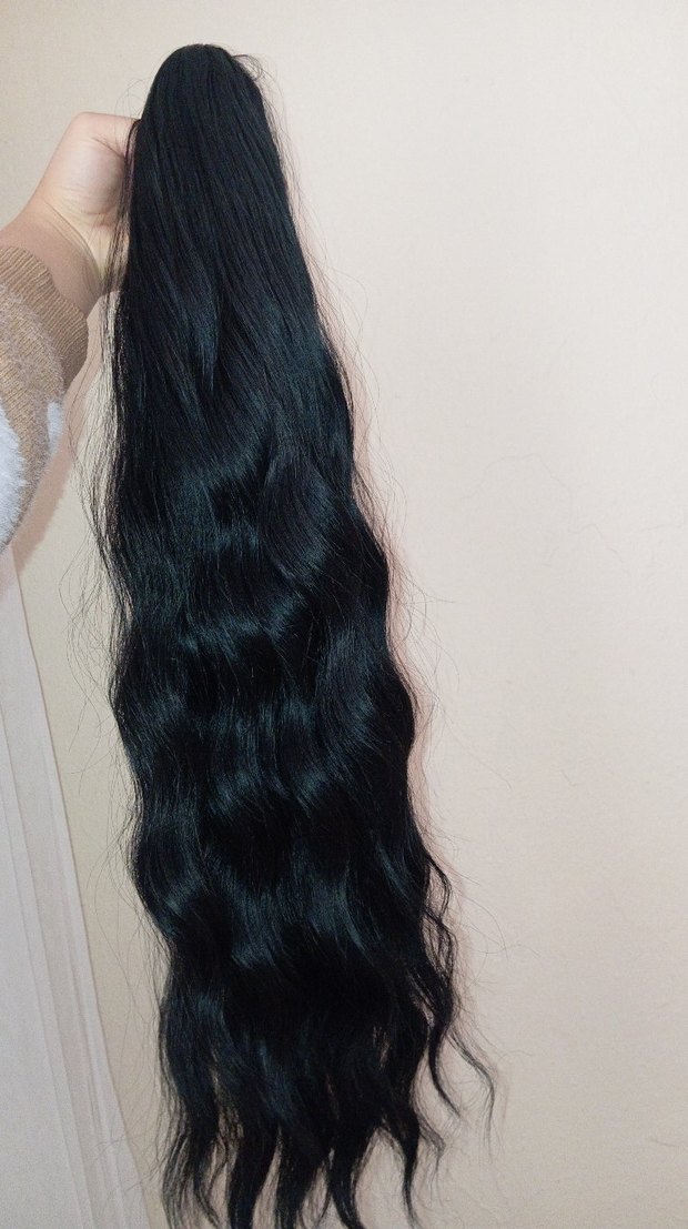 tokalı at kuyruğu takma saç - Görsel 2