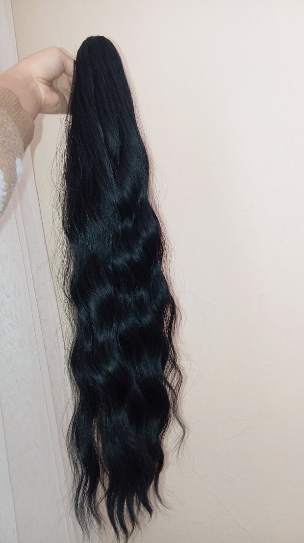 tokalı at kuyruğu takma saç - Görsel 4