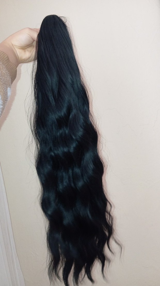 tokalı at kuyruğu takma saç - Görsel 3