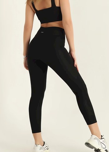 Oysho Siyah Yüksek Bel Kadın Spor Tayt - Görsel 2