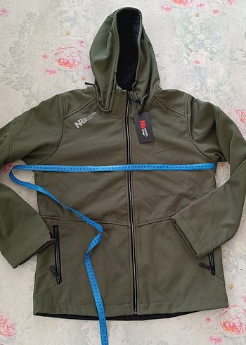 Diğer Fermuarlı Kapüşonlu Unisex Yeşil Mont