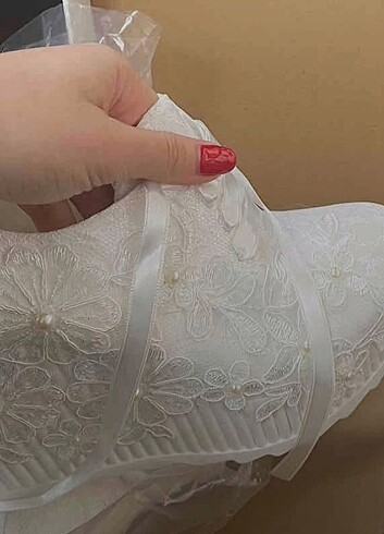 38 Beden 11 cm dolgu taban Gelin ayakabısı