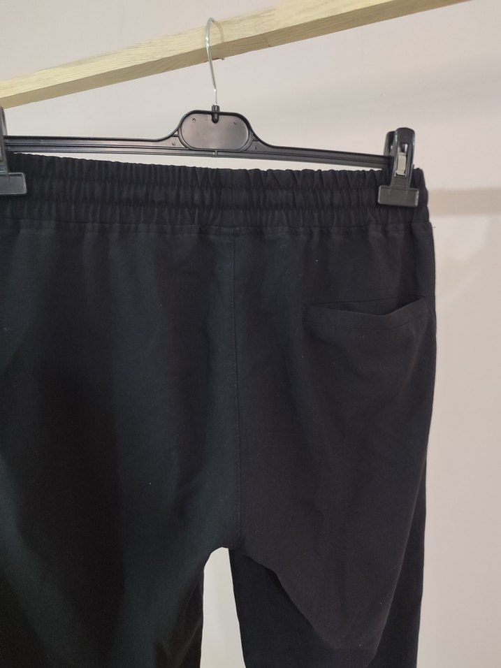 Siyah Rahat Kesim Erkek Kumaş Pantolon - Görsel 4