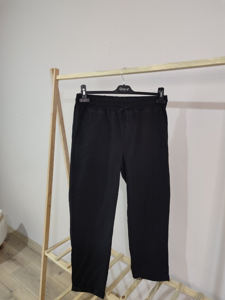 Siyah Rahat Kesim Erkek Kumaş Pantolon - Görsel 2