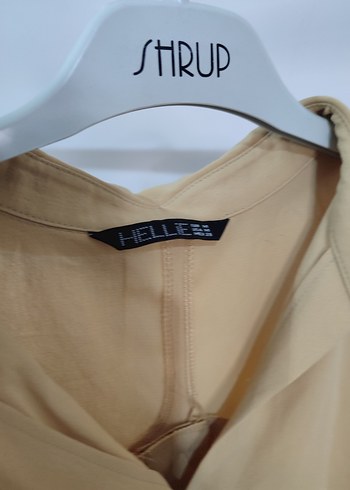 Bej Kısa Kollu Keten Gömlek - Görsel 3