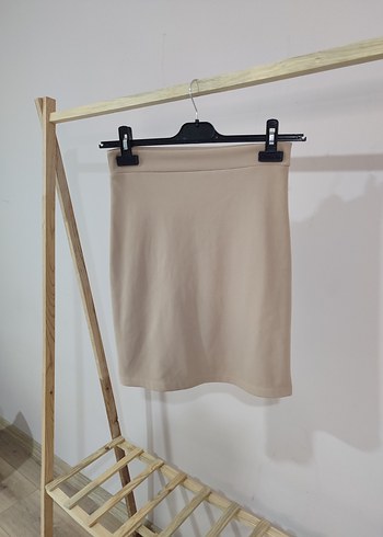 Bej Mini Dar Kesim Etek - Görsel 4