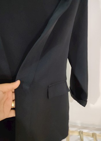 Siyah Kadın Mini Blazer - Görsel 4
