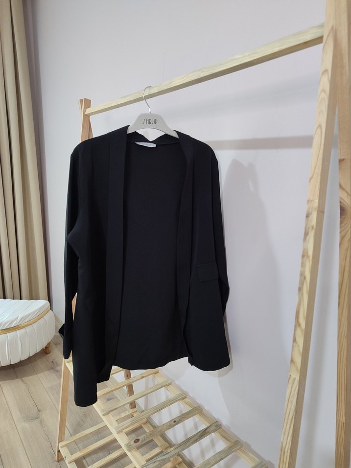 Siyah Kadın Mini Blazer - Görsel 2