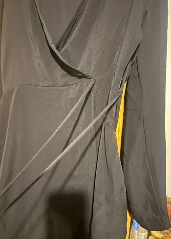 Siyah Midi Kadın Gömlek Elbise - Görsel 2