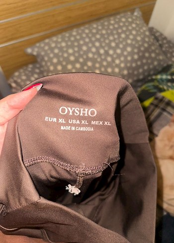 Kadın Koyu Kahverengi Baskılı Tayt - Görsel 2