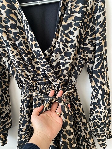 s Beden Leopar elbise